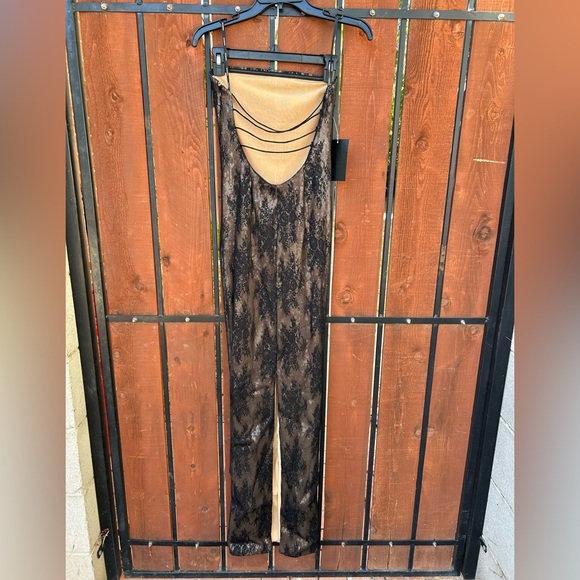 RETROFETE Zaina Black Sequin lace Strapless Gown size XS New - Picture 4 of 11